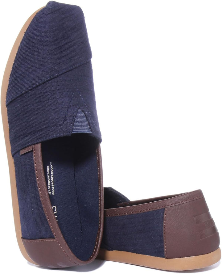 Toms Herren Seasonal Classic Tropical Espadrilles 42.5 EU Denim Braun, 42.5 EU Denim Braun