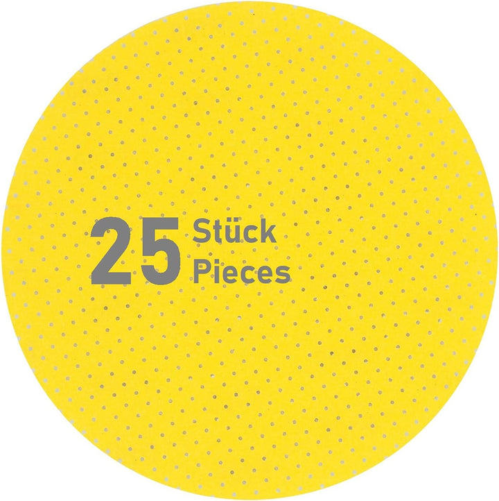 BOXTEC Klett-Schleifpapier (perforiert) D225 mit VE 25 Stück f. Trockenbauschleifer Edelkorund, Körn