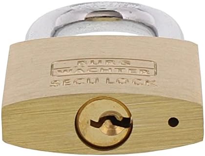Burg Wächter Zylinder-Vorhangschloss, 3er-Set, 6 mm Bügelstärke, TRIO 405 40 GL SB, Messing