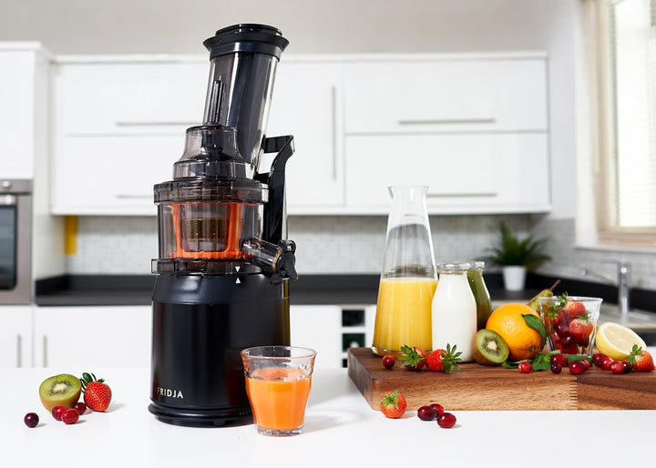 Fridja Leistungsstarker Mastixierpresse für ganze Früchte und Gemüse, Sorbet, Eiscreme, 75-mm-Futter