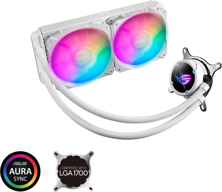 ASUS ROG Strix LC II 240 ARGB White Edition All-in-One Flüssig-CPU-Wasserkühlung (Aura Sync, Zwei ad