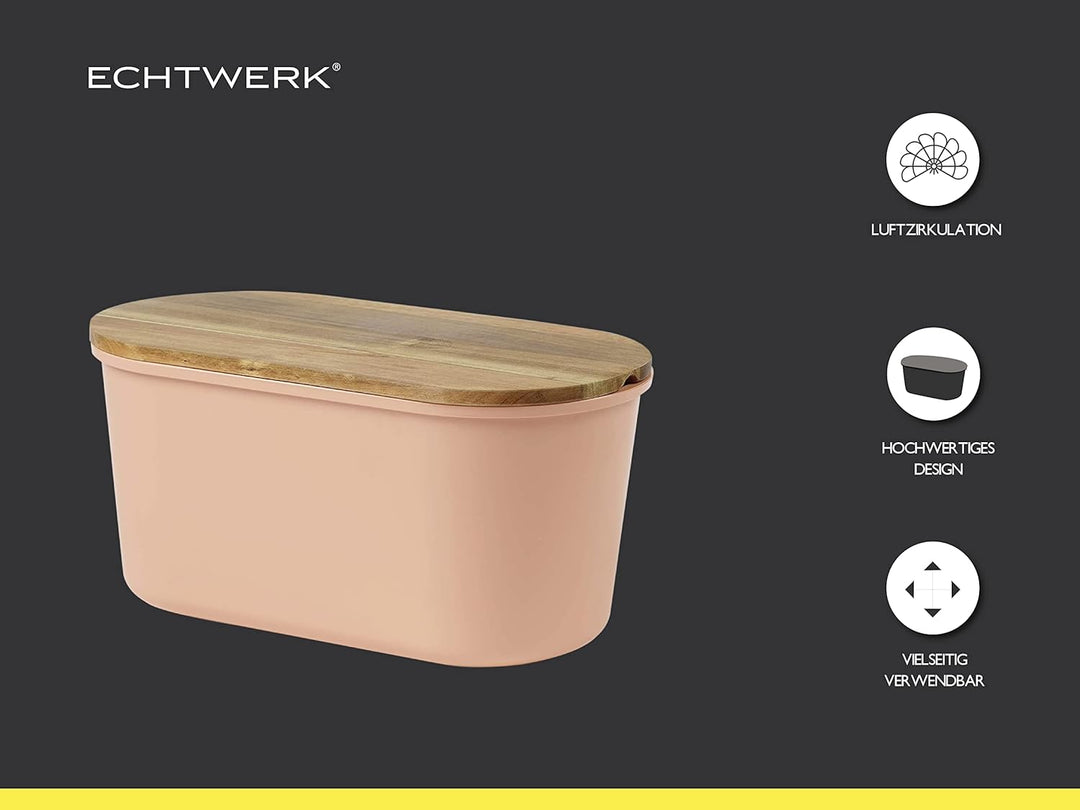 ECHTWERK Brotkasten “FRESH“, Brotbox, Brotaufbewahrung, Platzsparende Aufbewahrungsbox, Brotkorb mit