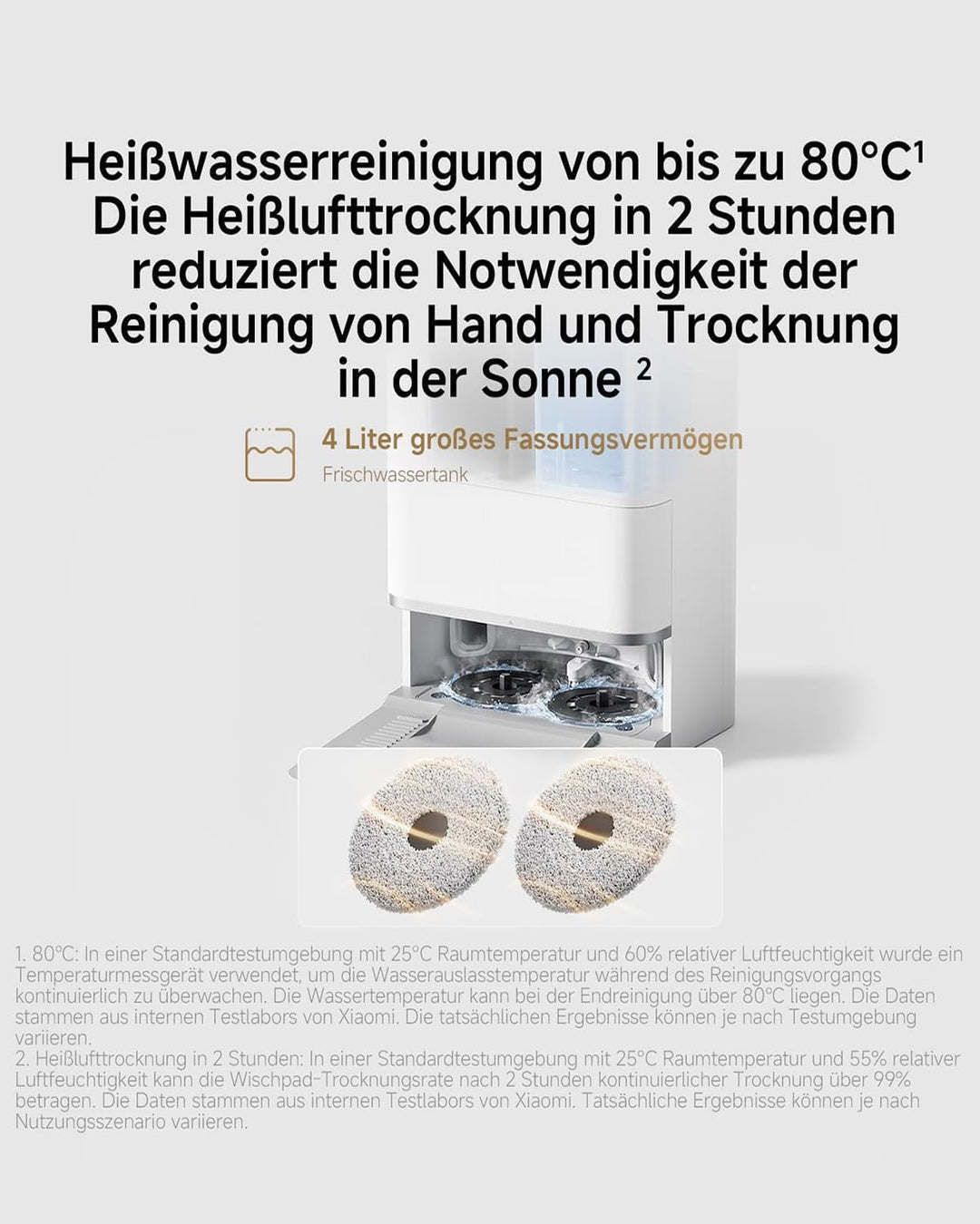 XIAOMI Robot Vacuum 5 Saugroboter - mit Wischfunktion & Staubsauger Roboter, staubsaugroboter，dToF S