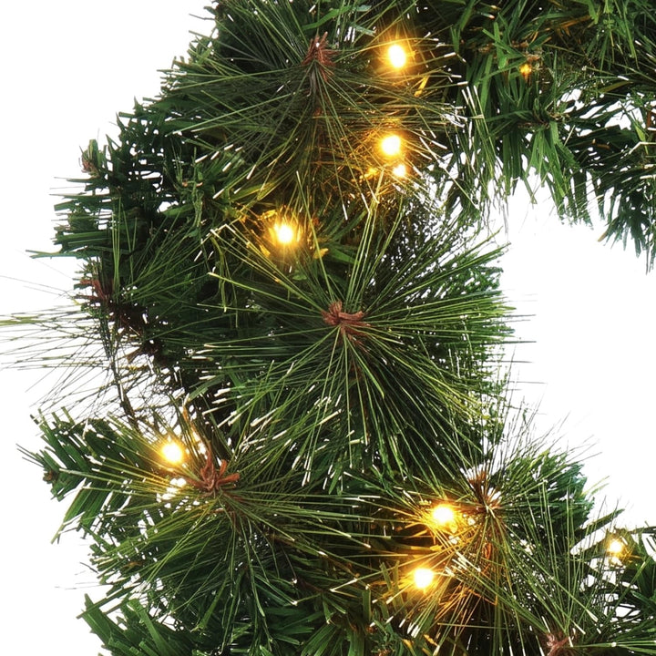 COM-FOUR® LED Türkranz Weihnachten - Adventskranz mit LED-Beleuchtung - tolle Weihnachtsdeko - 40 wa