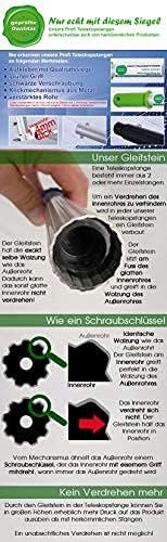 Axis Line Profi Wasserteleskopstange 8, 10, 12 oder 16 Meter mit Wasserschlauch mit Gleitstein 4 tei