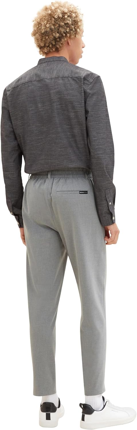 TOM TAILOR Denim Herren Relaxed Tapered Fit Hose in Ankle-Länge, 28W / 32L 10350 - Heather Grey Mela