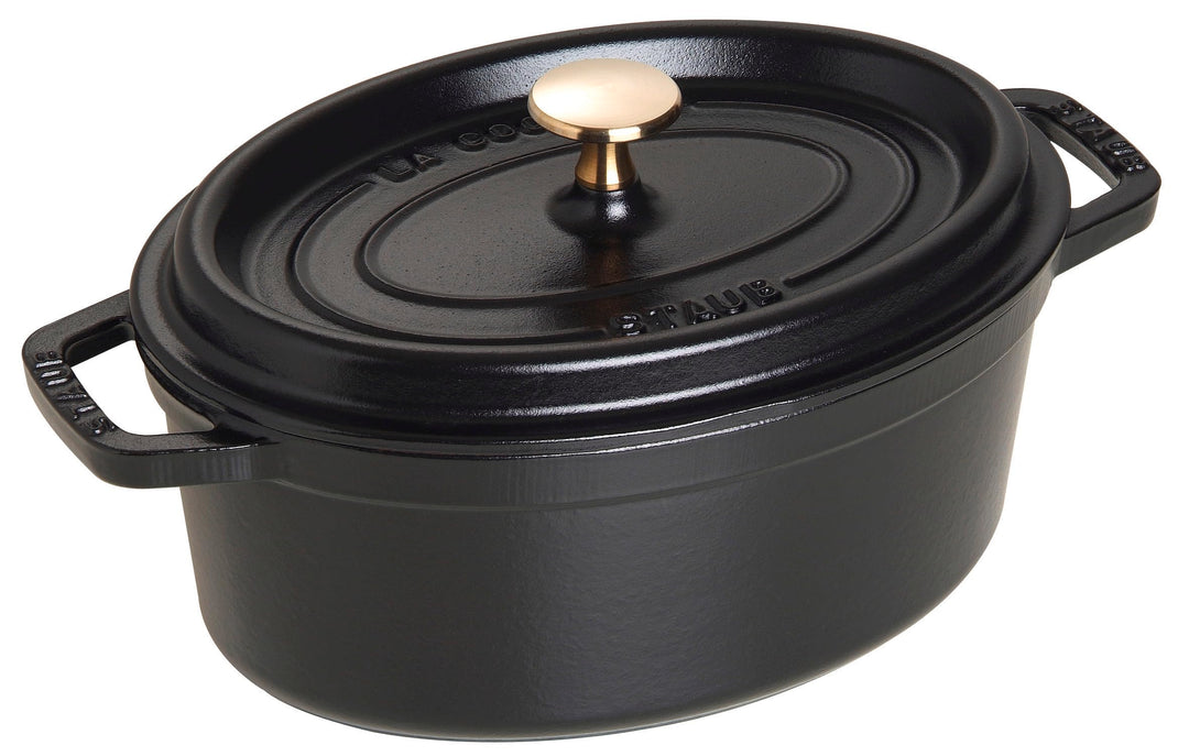 STAUB Gusseisen Bräter/Cocotte, Oval 23 cm, 2,35 L, Aromaregen Funktion, Für alle Herdarten geeignet