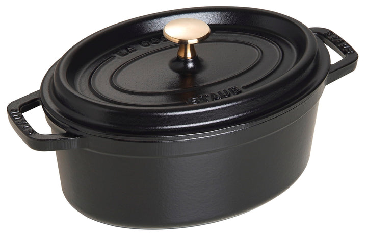 STAUB Gusseisen Bräter/Cocotte, Oval 23 cm, 2,35 L, Aromaregen Funktion, Für alle Herdarten geeignet