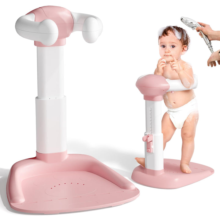 COOSEYA Baby Badewanne Stand – Einstellbarer Baby-Duschständer mit AntiRutsch-Basis, Hug Badeturm fü