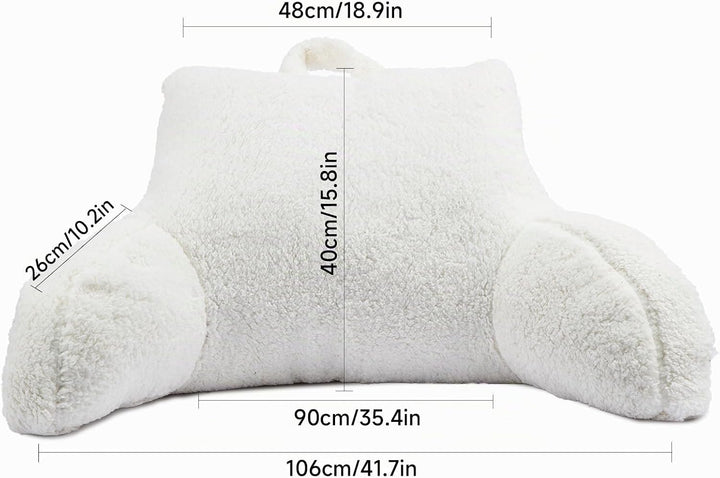 Lesekissen, Rückenkissen Für Bett Und Sofa Mit Armlehnen, Lendenwirbelkissen Aus Memory Foam Mit Arm