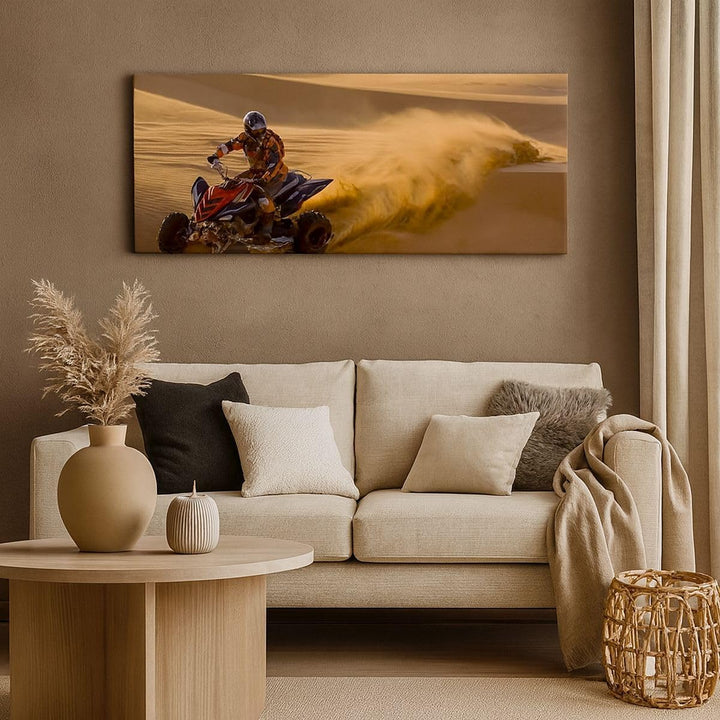 Wandbilder Dekoration Wohnzimmer Safari Rallye Wettkämpfe Sport Panorama Bilder auf Leinwand 120x50c