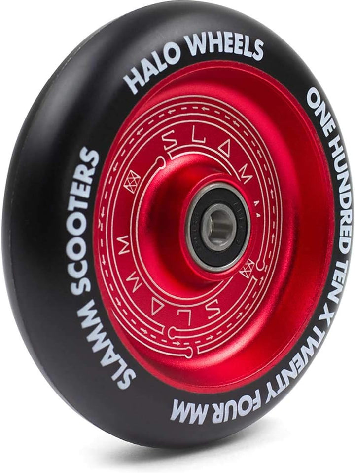 Slamm Scooters Halo Deep Dish Wheels Roller Unisex Erwachsene, Unisex-Erwachsene, SL590 110 mm Rot (