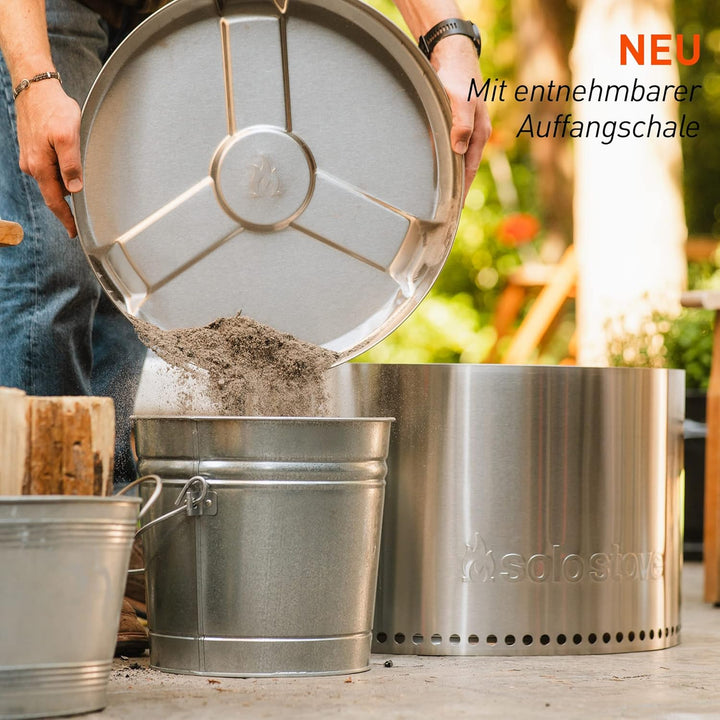 Solo Stove Feuerschale Bonfire 2.0 mit Standfuss | Feuerstelle für Raucharme Holzverbrennung, Heraus