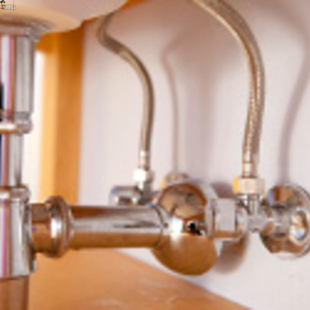 BricoLoco Flexibler Wasserschlauch für WC-Spülbecken, Waschbecken, Küche, Badezimmer, Edelstahl, Ans
