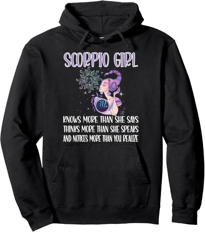 Sternzeichen Skorpion Mädchen Skorpion Horoskop Astrologie Pullover Hoodie