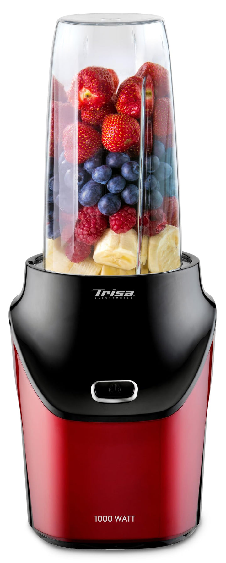 Trisa Standmixer, 1000W Hochleistungsmixer, 25000 U/Min, 6-Klingen-Aufsatz, Nutrition Mixer, Robuste