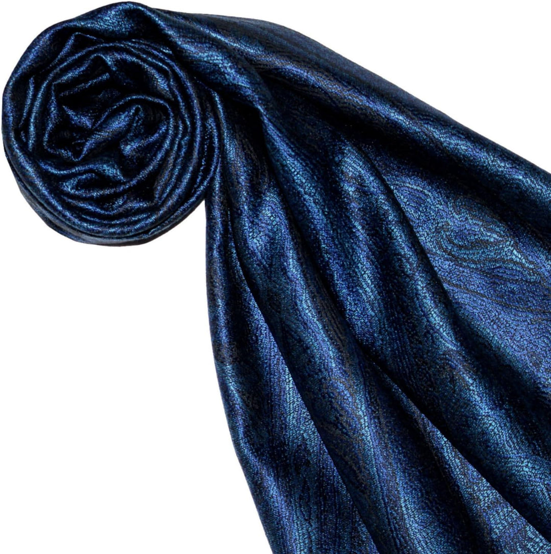 Lorenzo Cana - Seidenschal Damen Schal 100% Seide jacquard gewebt harmonische Farben mit Fransen 35