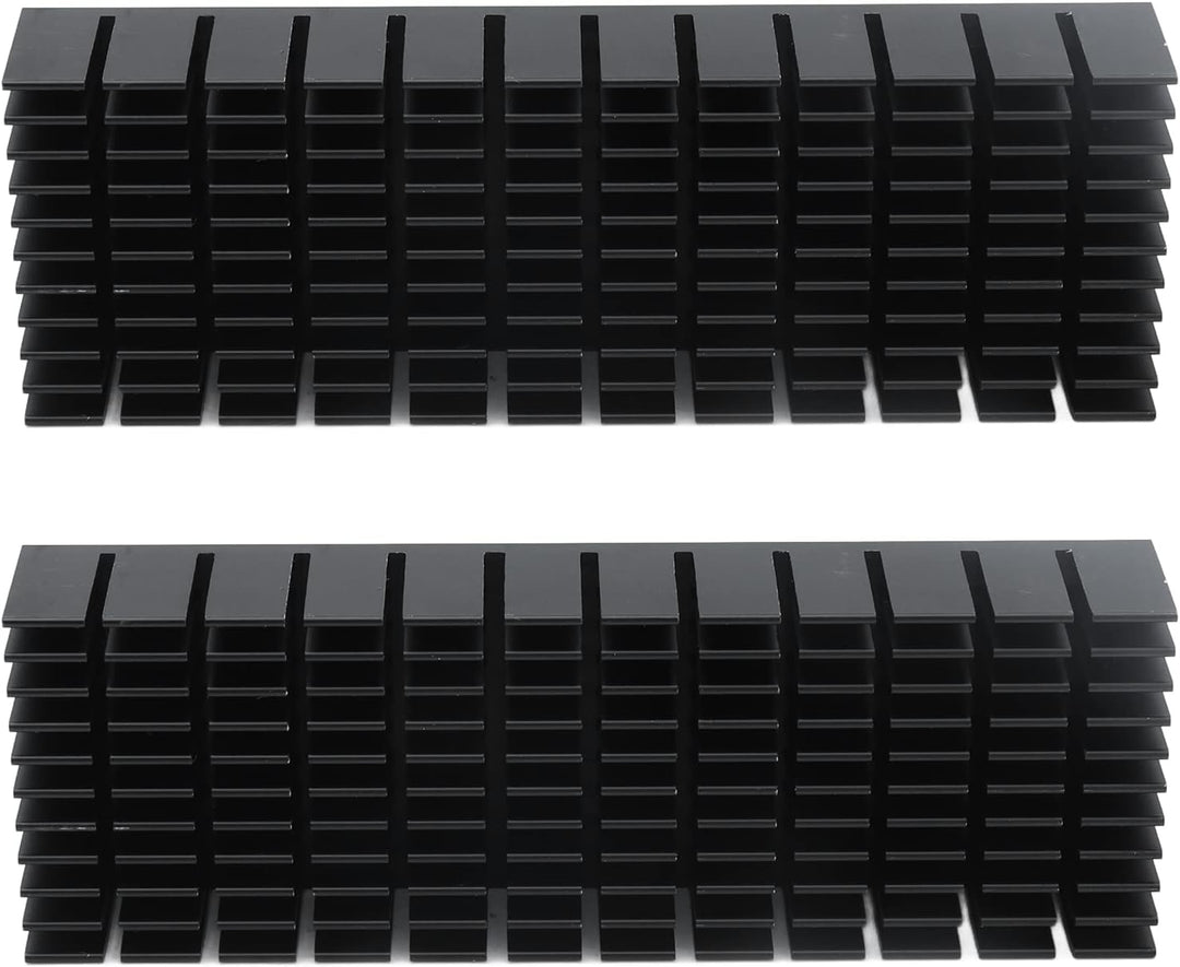 Kühlrippen, Aluminium-Kühlkörper 2 Stück geschlitztes Design Gute Wärmeableitung für CPU für elektro