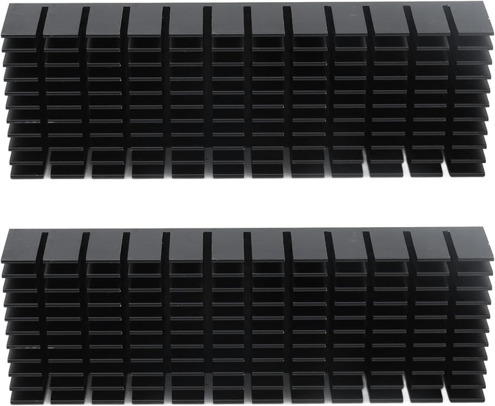 Kühlrippen, Aluminium-Kühlkörper 2 Stück geschlitztes Design Gute Wärmeableitung für CPU für elektro