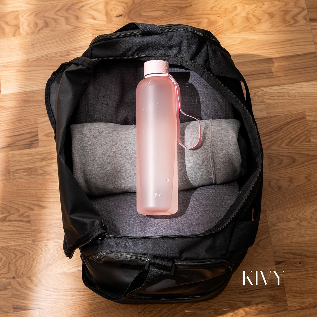 KIVY Trinkflasche 1l - Kohlensäure geeignet & Auslaufsicher - Für Sport, Schule & Büro- Trinkflasche