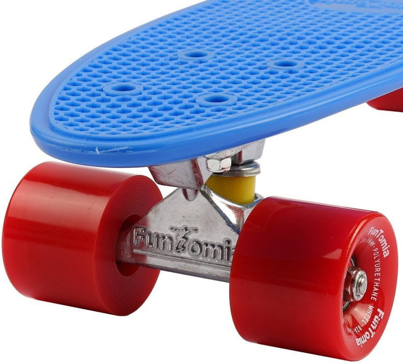 FunTomia Kinder Skateboard Cruiserboard Miniboard 57cm mit oder ohne LED Leuchtrollen Alu Truck Mach