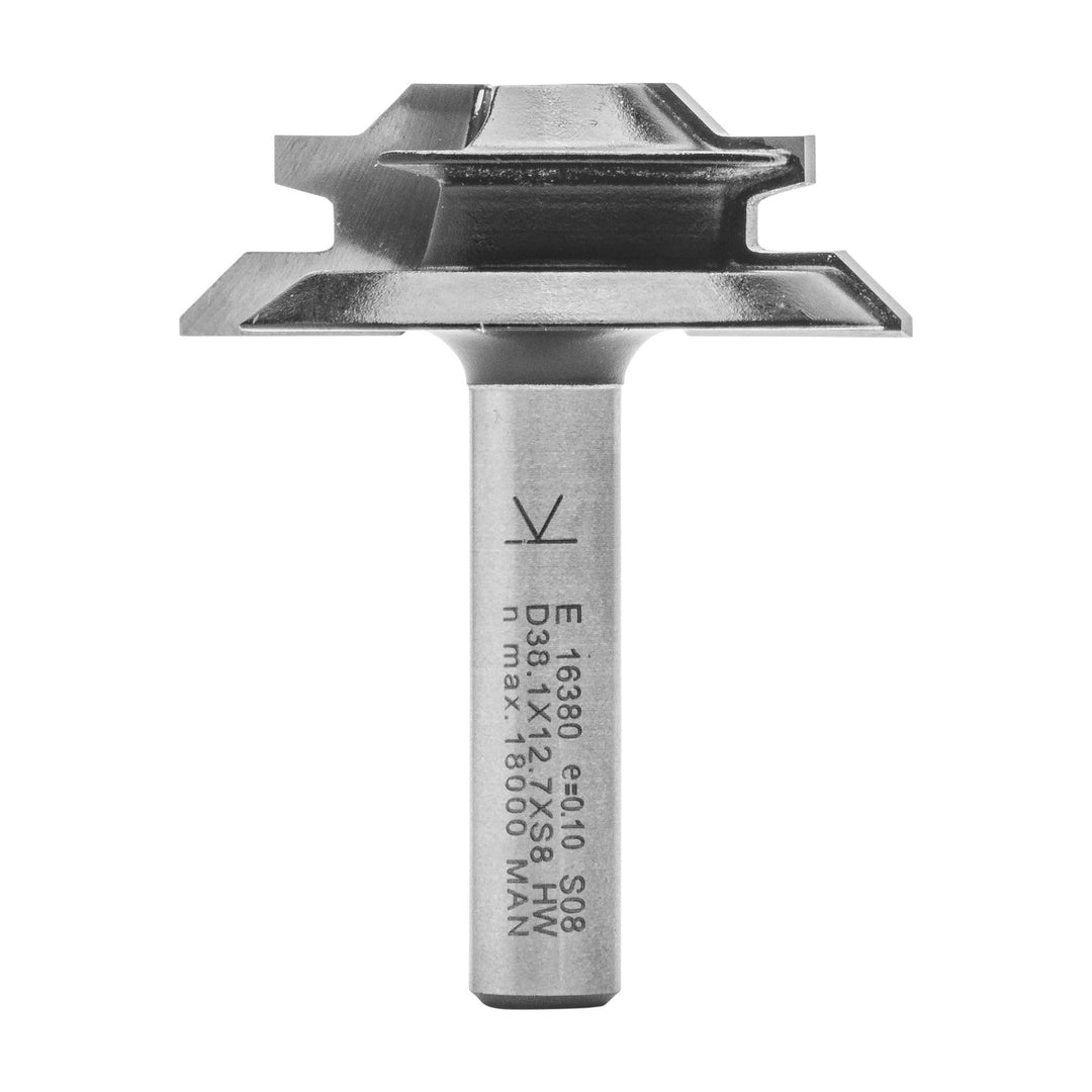 ENT 16380 Gehrungs-Verleimfräser HW, Schaft (S) 8 mm, Durchmesser (D) 38,1 mm, NL 12,7 mm, M 6 mm, S