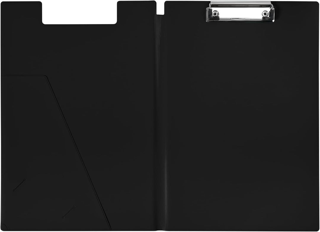 Heidemann Aufklappbare Klemmbrettmappe DIN A4 Plus Photodruck, 11100000 (Schwarz 5er Set), Schwarz 5