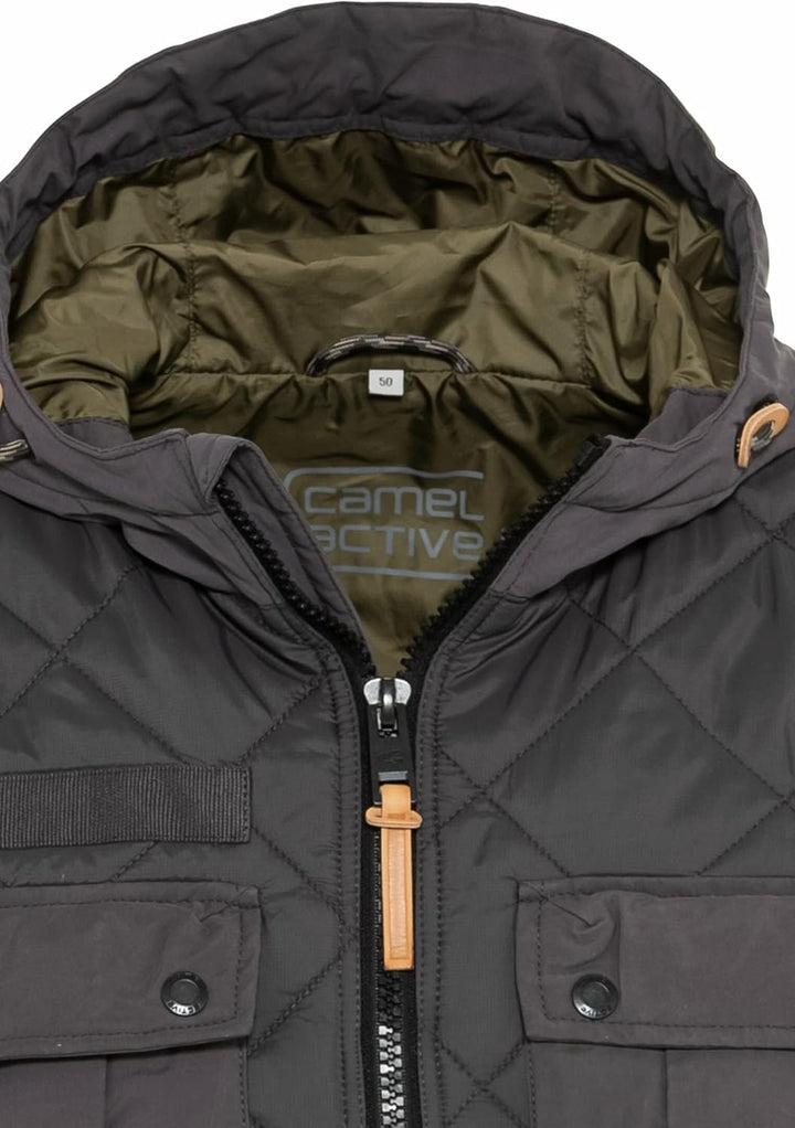 camel active Herren 430610/7U99 Jacke 52 Grau, 52 Grau