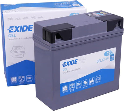 Exide Bike Boot Batterie GEL12-19, 185mm x 80mm x 170mm