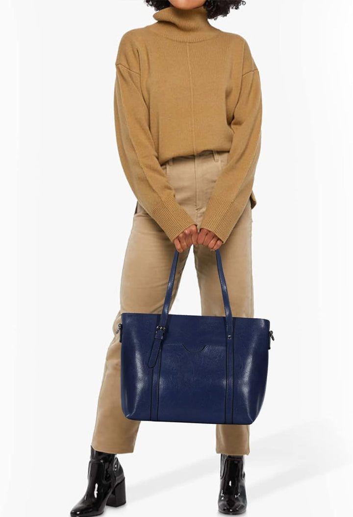 HAWEE Damen Crossbody Handtasche Grosse Shopper Umhängetasche Kunstleder Tote Schultertasche Mode He