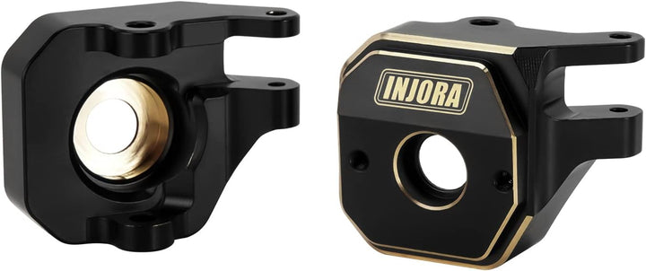 INJORA Vorder-Achse Lenkung Knöchel Träger C-Hub Messing Schwarzer Beschichtung Gegengewicht für 1/1