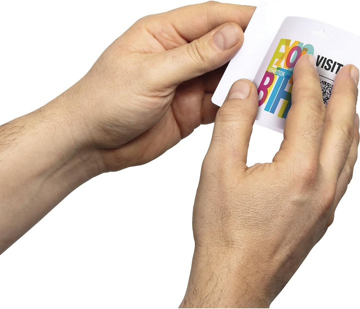 Durable Besucher-Namensschild Visitor Badge, A4 Bogen mit ablösbaren Namensschild, Packung à 100 Stü