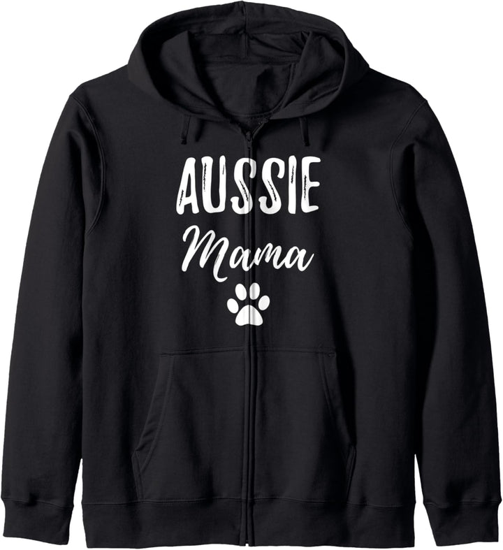 Aussie Mama T-Shirt für Aussie Shepherd Dog Mom Geschenk Kapuzenjacke