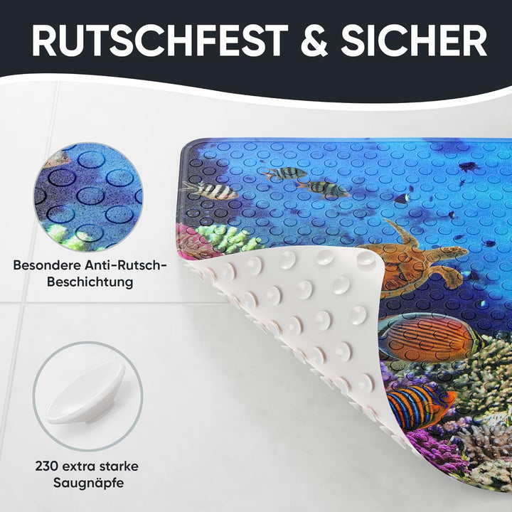 Sanilo Badematte 53 x 53 cm, rutschfeste Duschmatte für Dusche und Badewanne, Antirutschmatte maschi