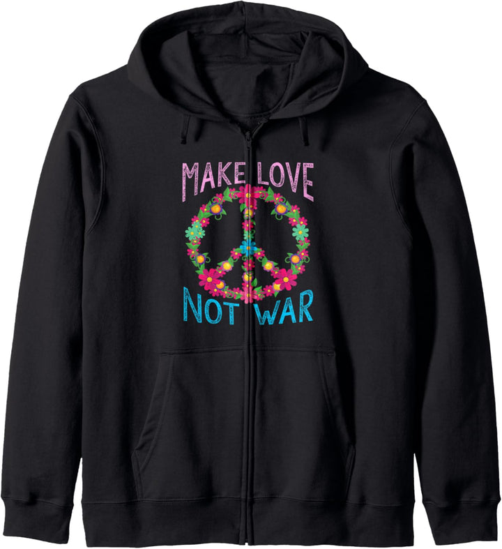 Machen Liebe nicht Krieg Hippie Sprichwort Kapuzenjacke