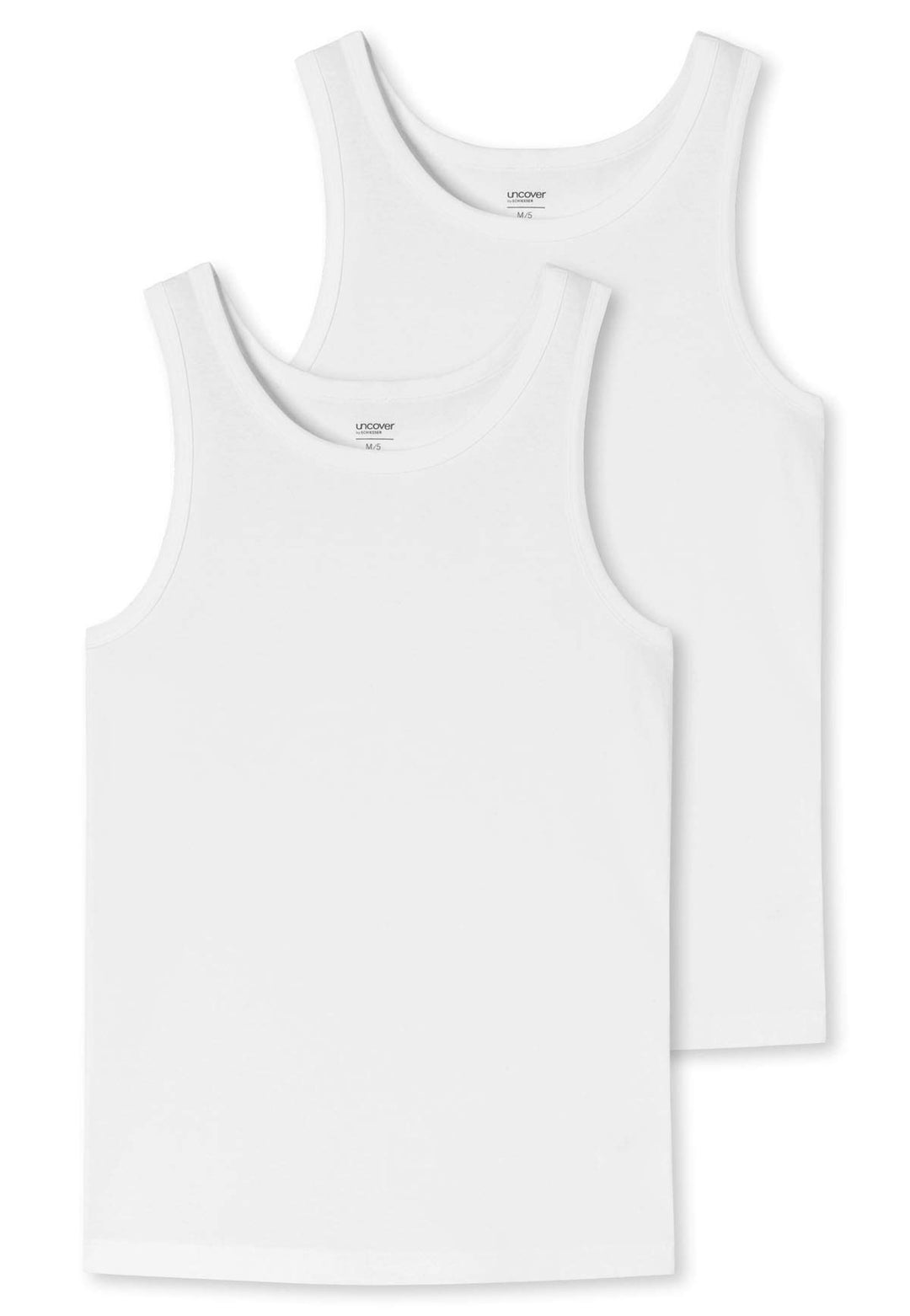Uncover by Schiesser Herren Unterhemd Doppelpack (2 Stück) Weiss M, Weiss M