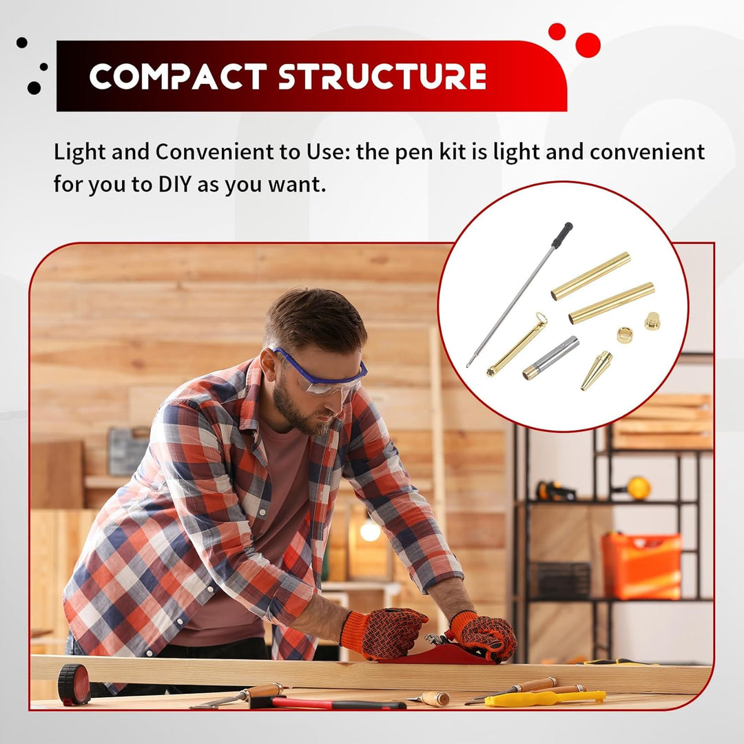 10 Set Stift-Set zum Drechseln, 7 mm Slimline-Stift-Drehset mit Nachfüll-Drehbank-Zubehör, Holzgefer