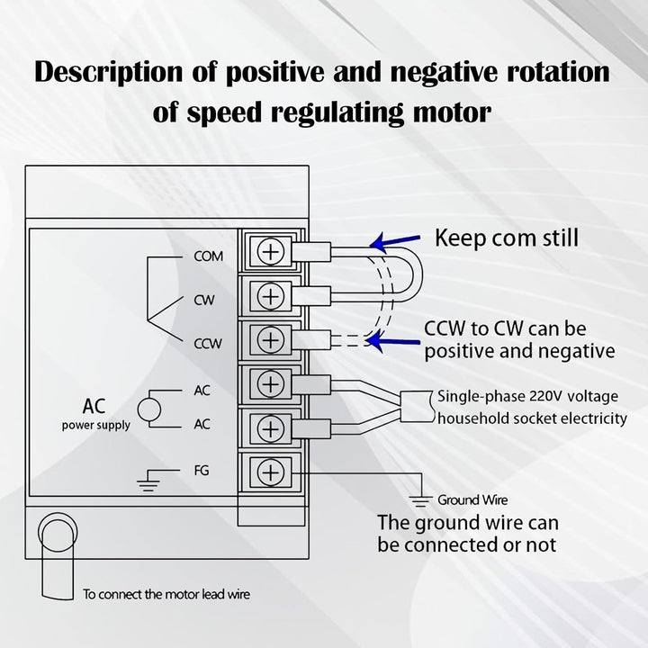 Getriebemotor Elektromotor, Wechselstrom 6W 220V Gear Motor 0-135 RPM (10K), 8 Nm, Stufenlos Einstel
