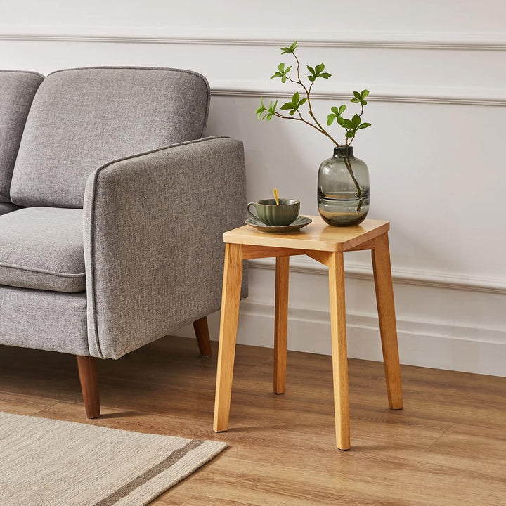 IBUYKE Stapelhocker-Massivholz Hocker Hausbank Holzhocker Mode Kreative Hocker Moderne Esstisch Hock