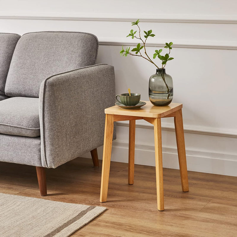 IBUYKE Stapelhocker-Massivholz Hocker Hausbank Holzhocker Mode Kreative Hocker Moderne Esstisch Hock