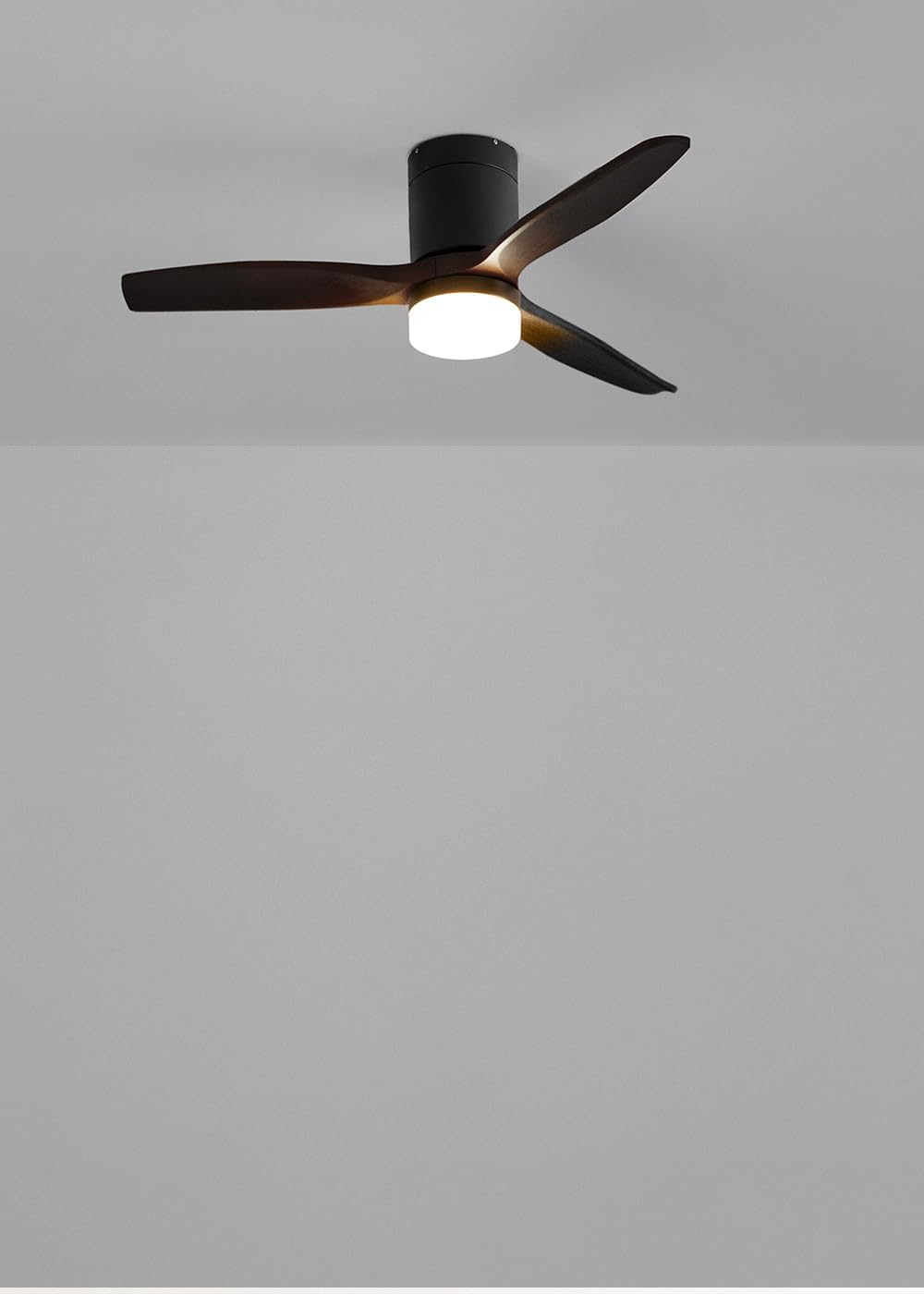 CREATE / WINDCALM S/Deckenventilator ABS mit Beleuchtung Schwarz mit Fernbedienung / 40W, leise, Ø11