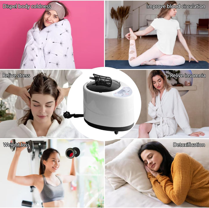 Sauna Dampferzeuger, Dampfsauna, Saunadampfer, Sauna Dampferzeuger mit Fernbedienung, 1000W 3L Dampf