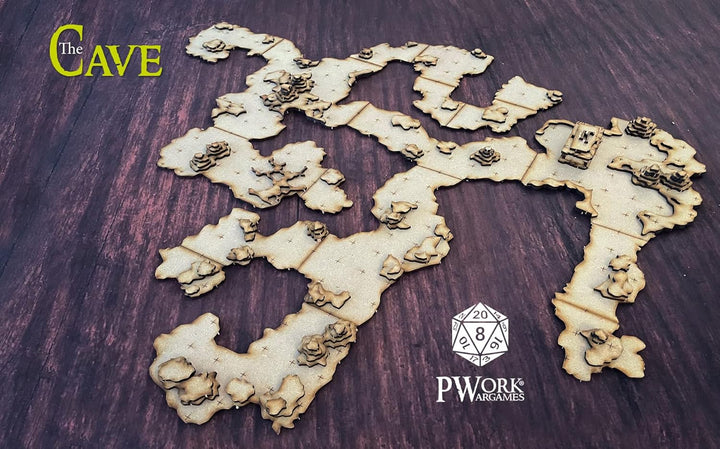 La Caverna – 3D-Taktische Karten, modular, aus MDF, 3 mm