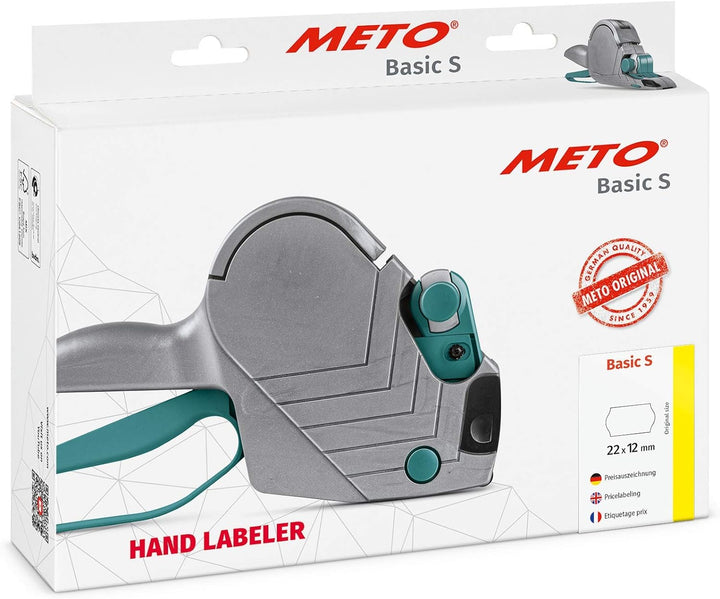 Original Meto Basic S Preisauszeichner Set Osteuropa – Preis, Datum, MHD (1-zeilig, 8-stellig, 22x12