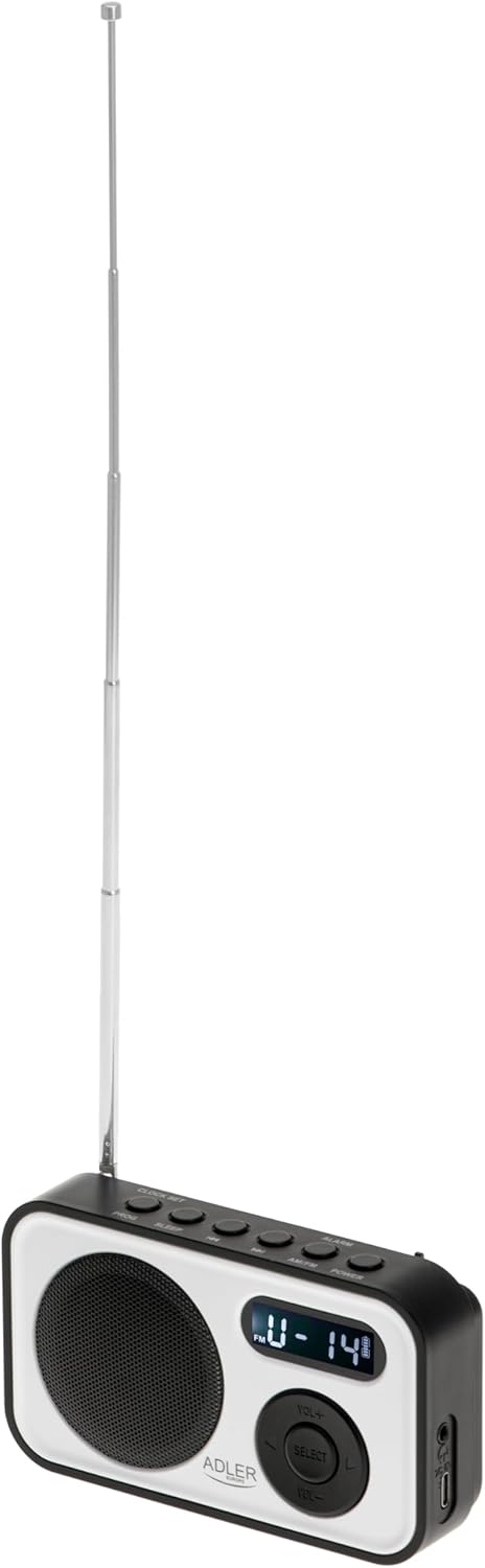 Adler Tragbares Digitalradio, AM/FM AD 1907, LCD-Display, Teleskopantenne, Speicher für 40 Sender, a