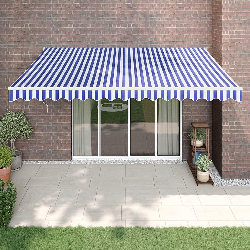 vidaXL Markise, Sonnenmarkise mit Kurbel Automatisch, Gelenkarmmarkise für Terrasse Balkon, Sonnensc