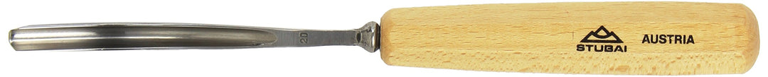 Stubai Stechbeitel Serie 55 - Form 20 : Gebogenes Hohleisen 6mm - 552006, 6mm