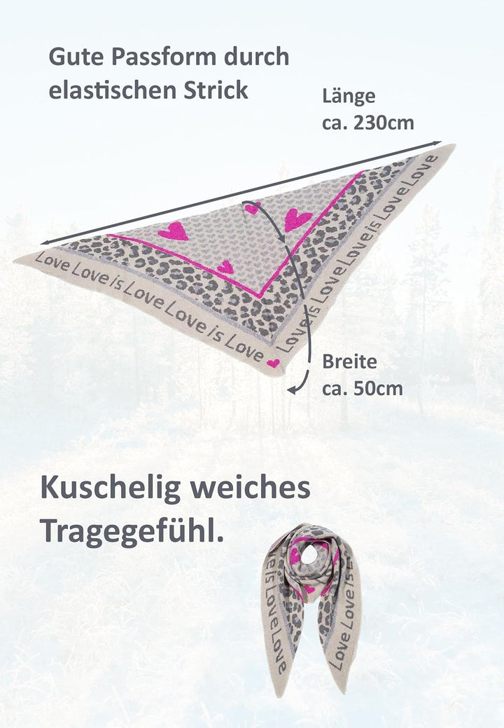 Faera Damen Schal Einheitsgrösse Grau, Einheitsgrösse Grau