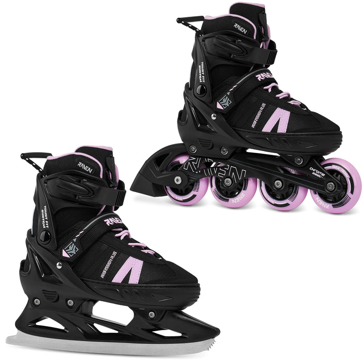 RAVEN Profession Inlineskates Inliner für Kinder und Erwachsene OPTIONAL 2in1 mit Schlittschuhen ver