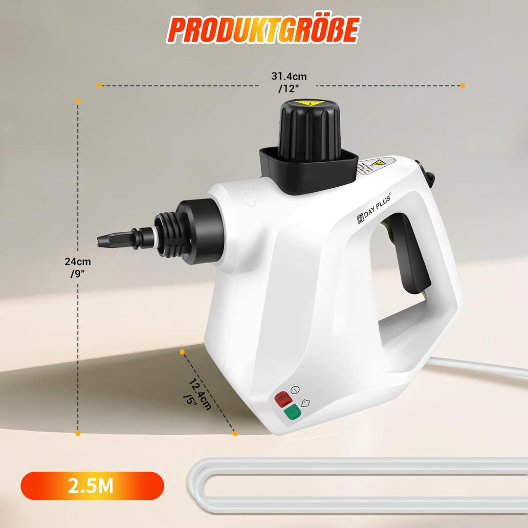 Handdampfreiniger, 1000W Dampfreiniger Handgerät, Chemikalienfreier Dampfreiniger, 110℃ Steam Cleane